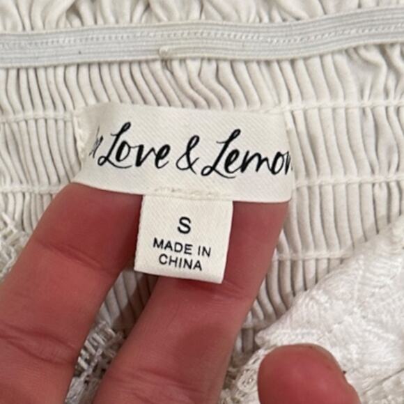 For Love & Lemons Appliqué Lace Crop Top - Picture 9 of 9